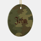 Ornement Rond En Céramique Nom du camouflage noir (Droite)