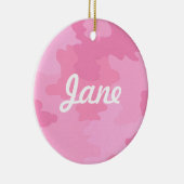 Ornement Rond En Céramique Nom du camouflage rose (Droite)