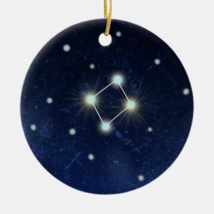 Ornement Rond En Céramique Nom fait sur commande de la constellation de