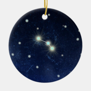 Ornement Rond En Céramique Nom fait sur commande de la constellation de