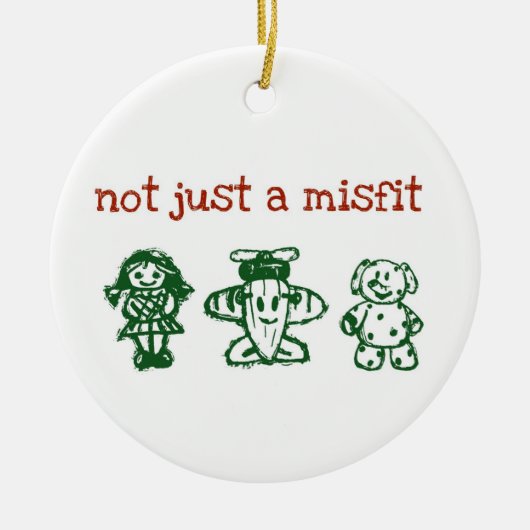 Ornement Rond En Céramique notjustxmas (Devant)