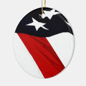 Ornement Rond En Céramique Notre drapeau (Gauche)