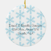 Ornement Rond En Céramique Notre premier Noël (Dos)