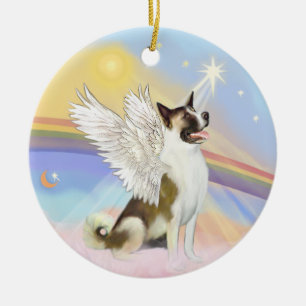 Ornement Rond En Céramique Nuages - Akita Angel