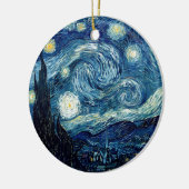 Ornement Rond En Céramique Nuit Starry by Vincent Van Gogh (Gauche)