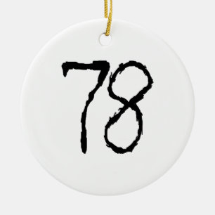 Ornement Rond En Céramique Number78