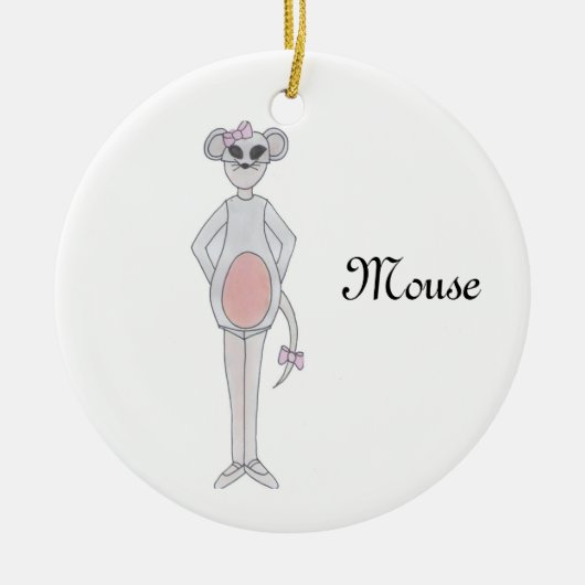 Ornement Rond En Céramique Nutcracker Mouse Keepsaké Orament (Devant)