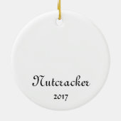 Ornement Rond En Céramique Nutcracker Mouse Keepsaké Orament (Dos)