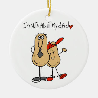 Ornement Rond En Céramique Nuts À propos de mes T-shirts et cadeaux papa