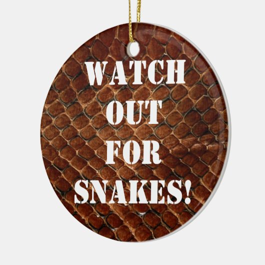 Ornement Rond En Céramique Observez pour des serpents ! (Gauche)