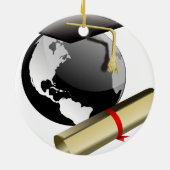 Ornement Rond En Céramique Obtention du diplôme (Dos)