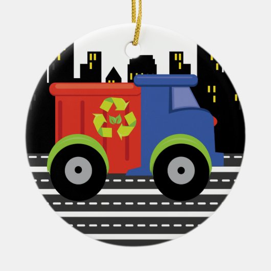 Ornement Rond En Céramique Occupations - Élimination des déchets - ordures - (Devant)