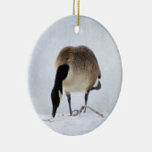Ornement Rond En Céramique Oie canadienne (Droite)