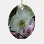 Ornement Rond En Céramique Orchidées blanches et violettes (Droite)