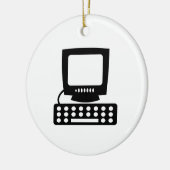 Ornement Rond En Céramique Ordinateur (Gauche)