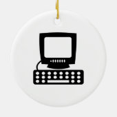 Ornement Rond En Céramique Ordinateur (Dos)