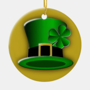 Ornement Rond En Céramique Ordre du jour de la Saint-Patrick Casquette irland