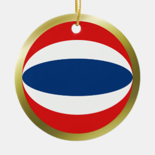 Ornement Rond En Céramique Organisation du drapeau thaïlandais