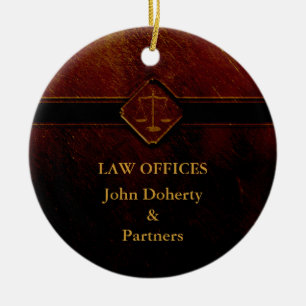 Ornement Rond En Céramique Organisation personnalisable  Scales de justice