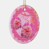 Ornement Rond En Céramique Ornament Peonies (Droite)