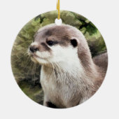 ORNEMENT ROND EN CÉRAMIQUE OTTERS (Dos)