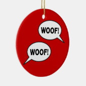 Ornement Rond En Céramique Ouaf ouaf (Droite)