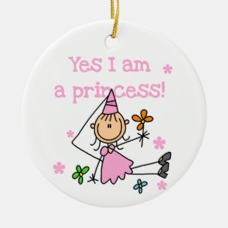 Ornement Rond En Céramique Oui, je suis Princesse