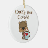 Ornement Rond En Céramique Ours de garçon fou pour des vacances de cacao (Droite)