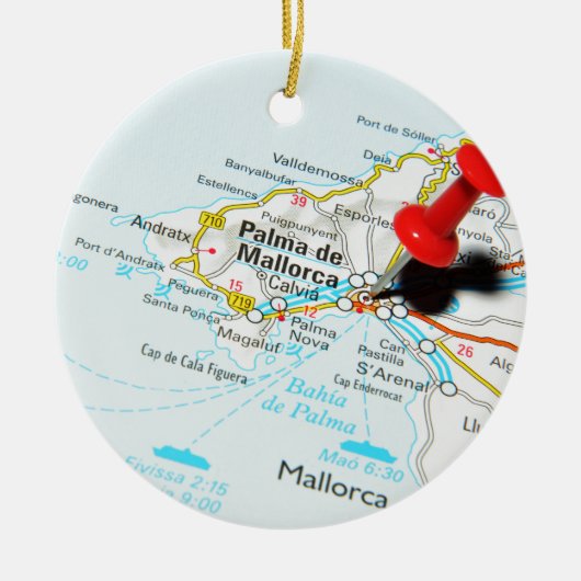 Ornement Rond En Céramique Palma de Majorque, Espagne (Devant)