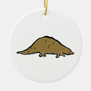 Ornement Rond En Céramique pangolin