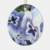 ORNEMENT ROND EN CÉRAMIQUE PANSIERS (Gauche)