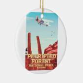 Ornement Rond En Céramique Parc national de la forêt pétrifiée, Arizona. (Droite)