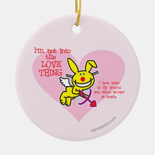 Ornement Rond En Céramique Pas dans la chose d'amour (Devant)