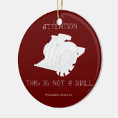 Ornement Rond En Céramique Pas un foret (Gauche)