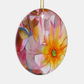 Ornement Rond En Céramique Pastel Cornelia Rose aquarelle peinture (Droite)