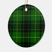 Ornement Rond En Céramique Pâte verte de tartan MacArthur (Gauche)
