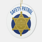 Ornement Rond En Céramique Patrouille de sécurité (Gauche)