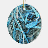 ORNEMENT ROND EN CÉRAMIQUE PÊCHE (Gauche)