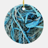 ORNEMENT ROND EN CÉRAMIQUE PÊCHE (Dos)