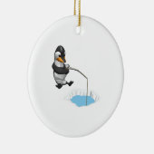 Ornement Rond En Céramique Pêche de glace (Droite)