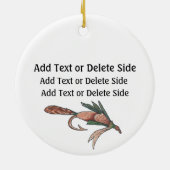 Ornement Rond En Céramique Pêche - SRF (Dos)