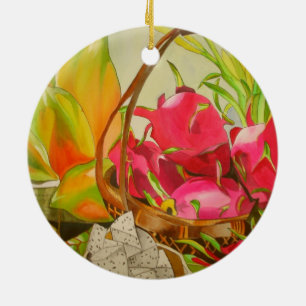 Ornement Rond En Céramique Peinture artistique de nature morte aquarelle de f