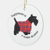 Ornement Rond En Céramique Père Noël Scottie Dog Orament (Gauche)