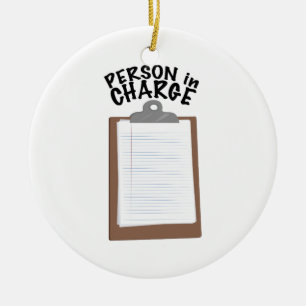 Ornement Rond En Céramique Personne responsable