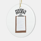 Ornement Rond En Céramique Personne responsable (Gauche)