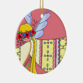 Ornement Rond En Céramique Peu d'ange (Droite)