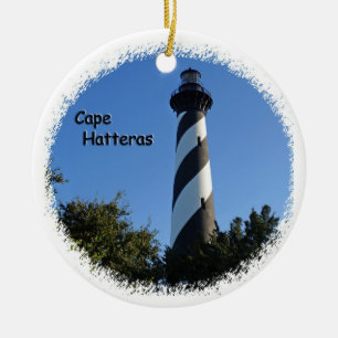 Ornement Rond En Céramique Phare du Cap Hatteras