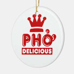 Ornement Rond En Céramique Pho King Delicious