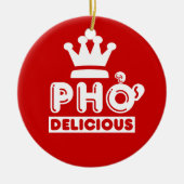 Ornement Rond En Céramique Pho King Delicious (Devant)