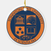 Ornement Rond En Céramique Phoque d'université de l'Etat de Sonniton - (Dos)